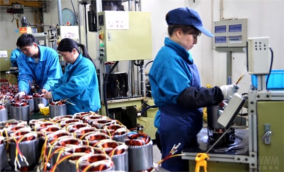 皖南電機(jī):忙碌的自動(dòng)化嵌線流水線 皖南電機(jī):忙碌的自動(dòng)化嵌線流水線